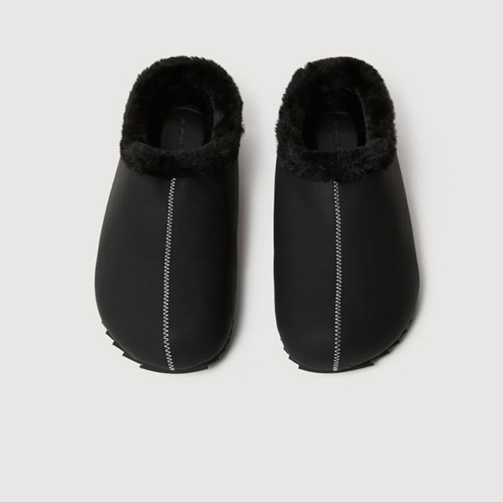New WeWoreWhat Vegan Leather Black Clogs Size 9 New In Box